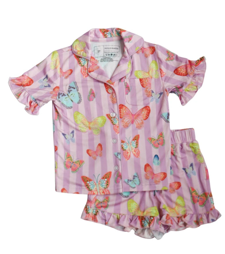Pajama Set Butterfly-Pink