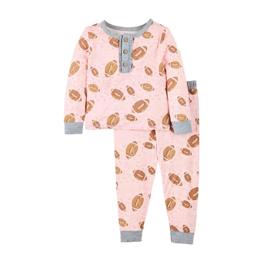 Pink Football PJ Set
