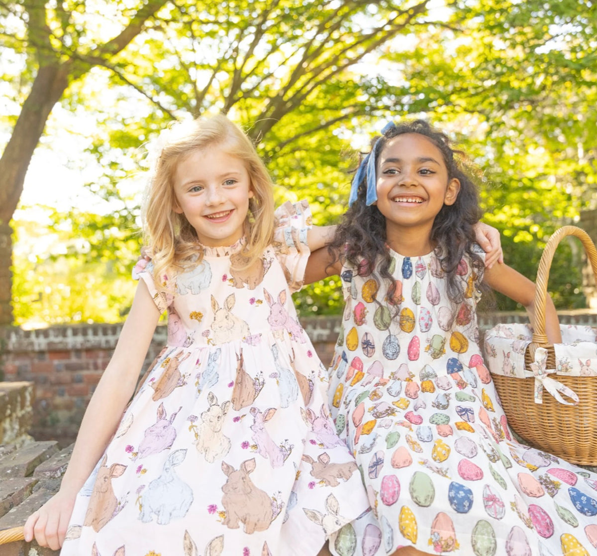 Vintage Bunnies Girls Jennifer Double Ruffle Dress