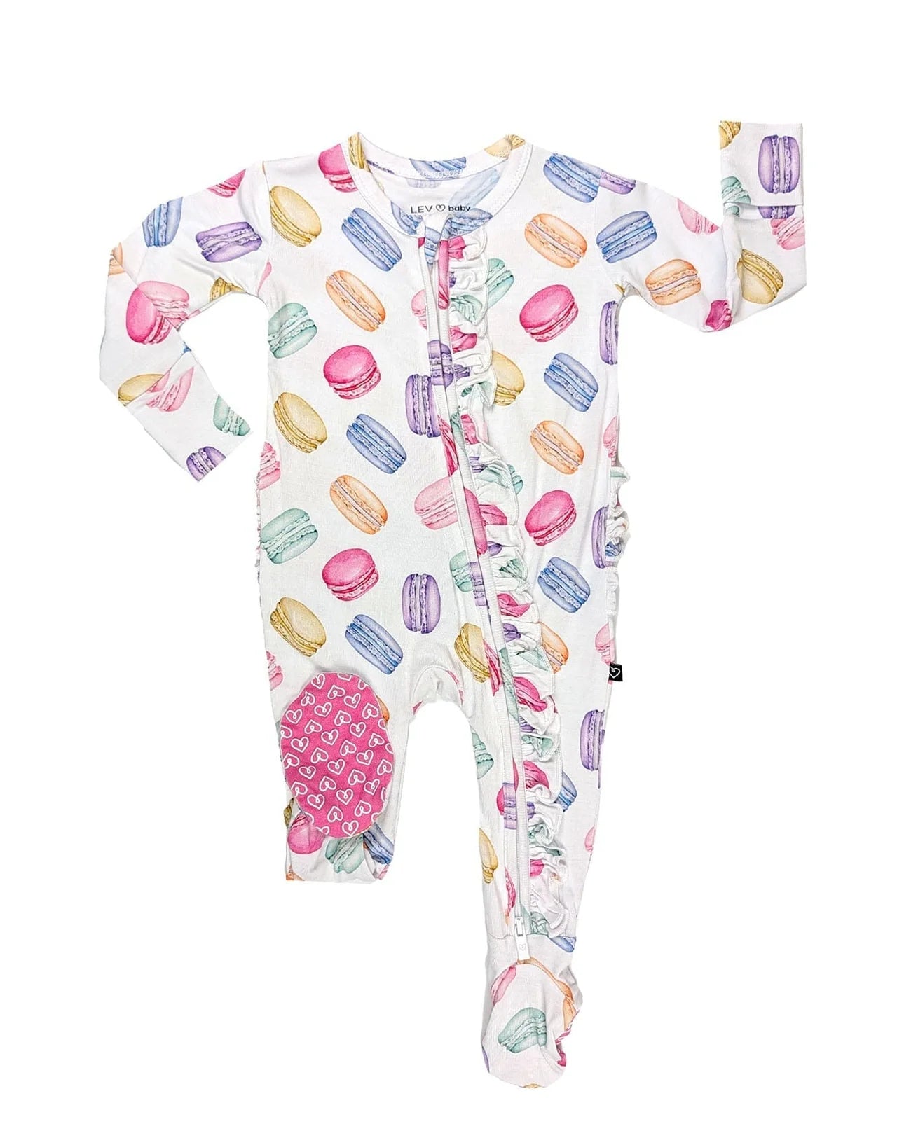 Madeleine Ruffled Zippered Footie