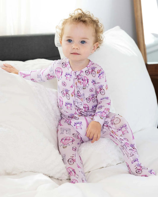 Emilia Ruffled Zippered Footie