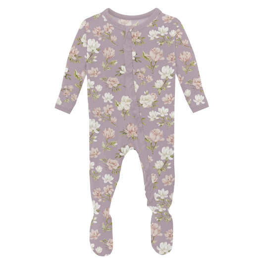 Sweet Pea Floral Ruffle Footie