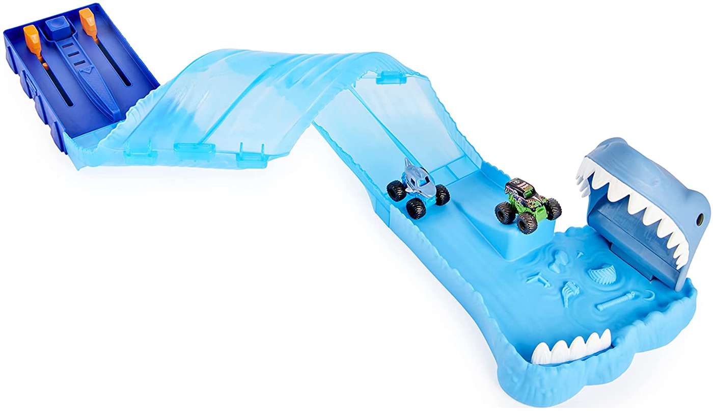 Monster Jam MINI Megalodon Race & Chomp Playset