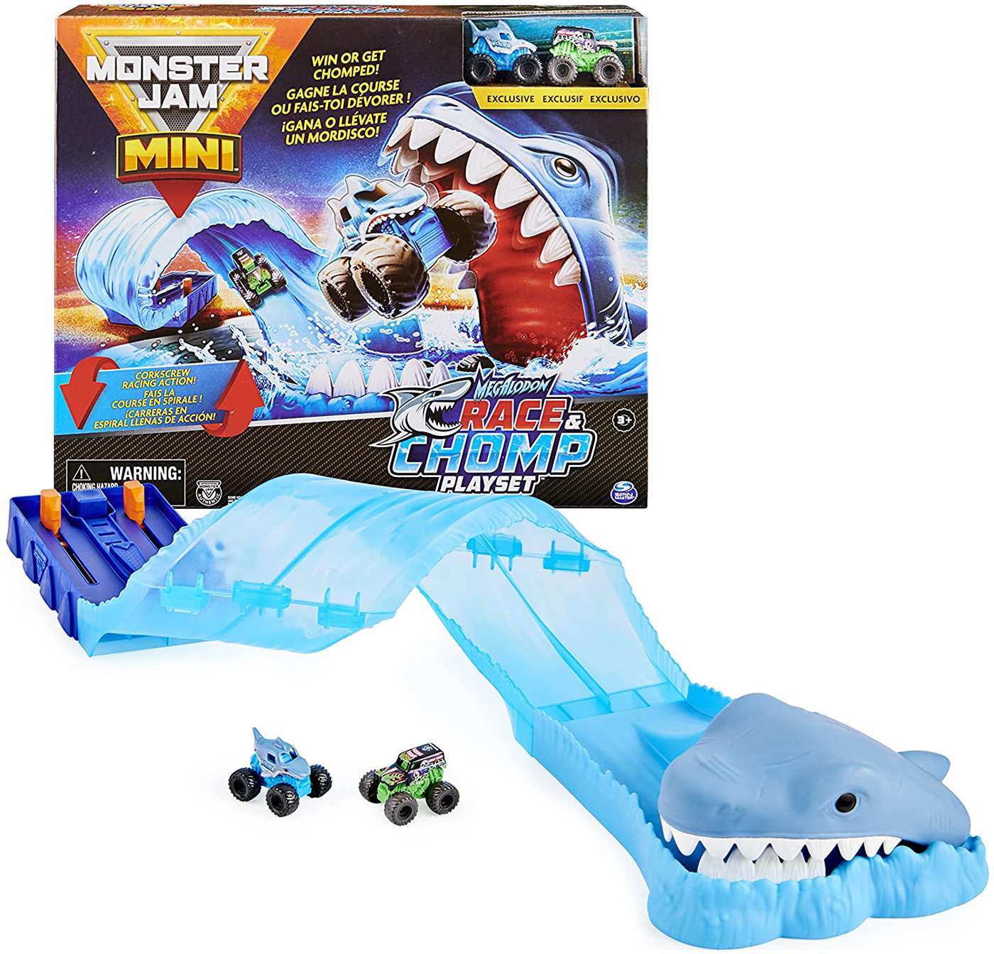 Monster Jam MINI Megalodon Race & Chomp Playset