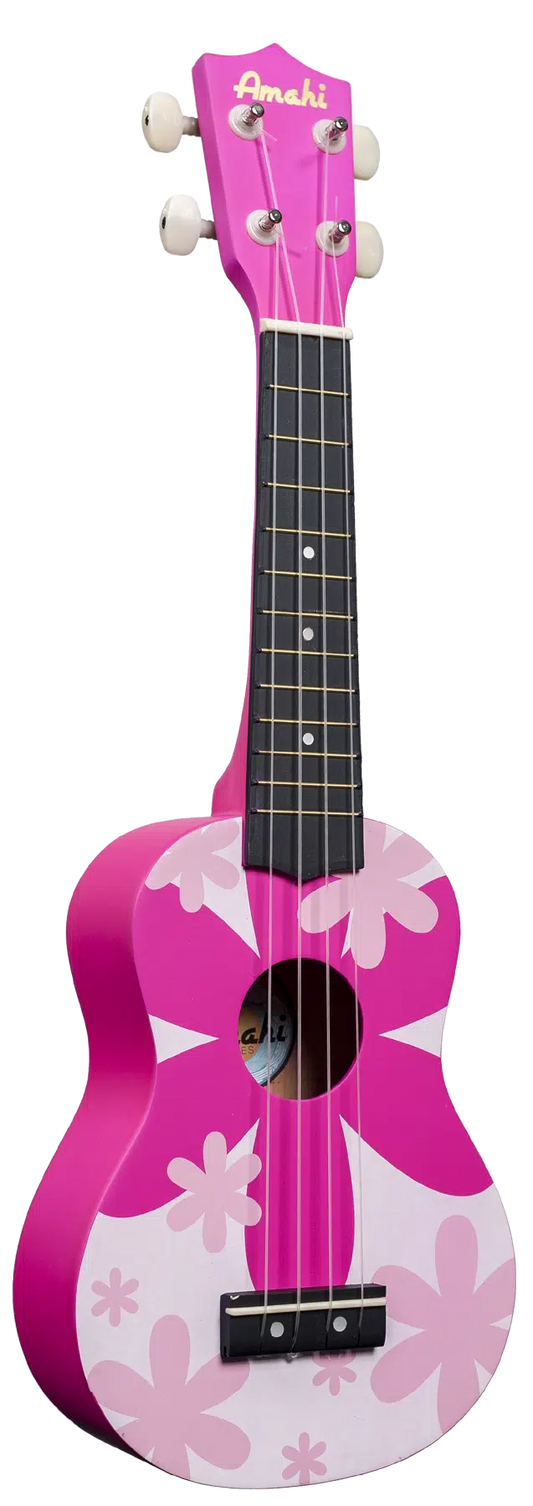 Pink Flower Ukulele