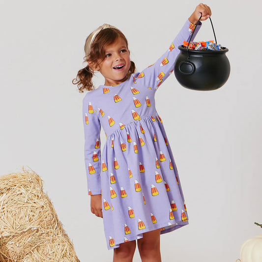 Lavender Candy Corn Dress