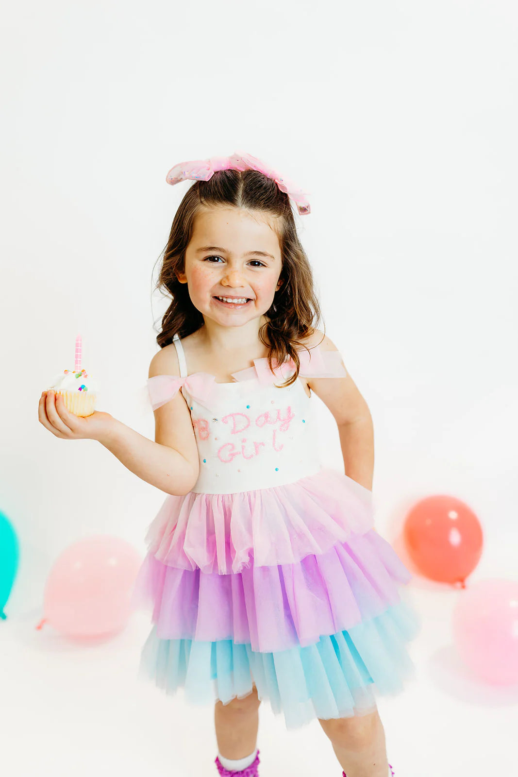 “B’Day Girl” Spaghetti Strap Tulle Dress