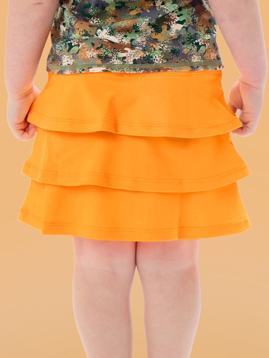 Neon Orange Active Skort