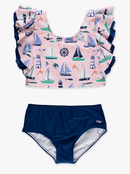 Pink Sweet Sails Butterfly Tankini 2-Piece Swimsuit