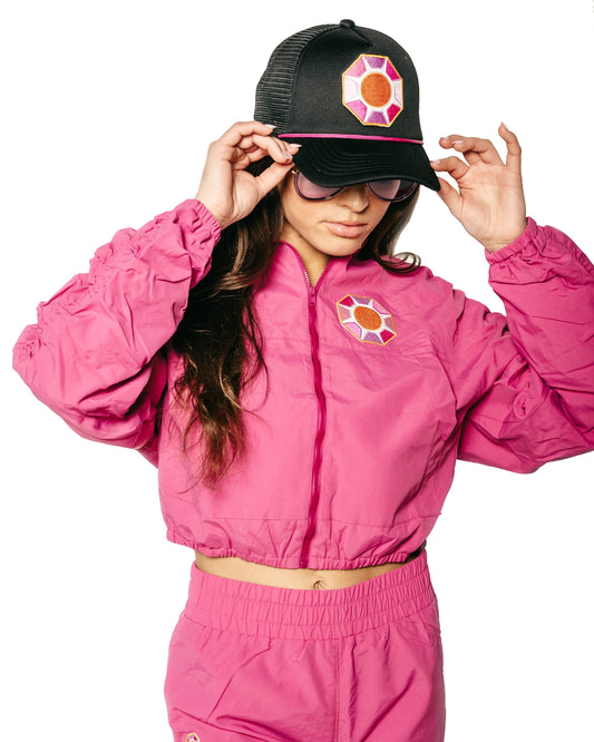 Solitaire Sun Trucker Black Hat