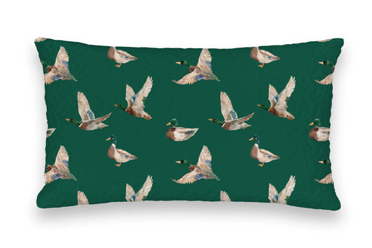 Mallory Ducks Green Twin Quilt