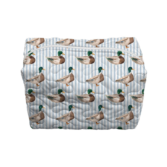Mallory Ducks Icon Blue Quilted Bag - Large