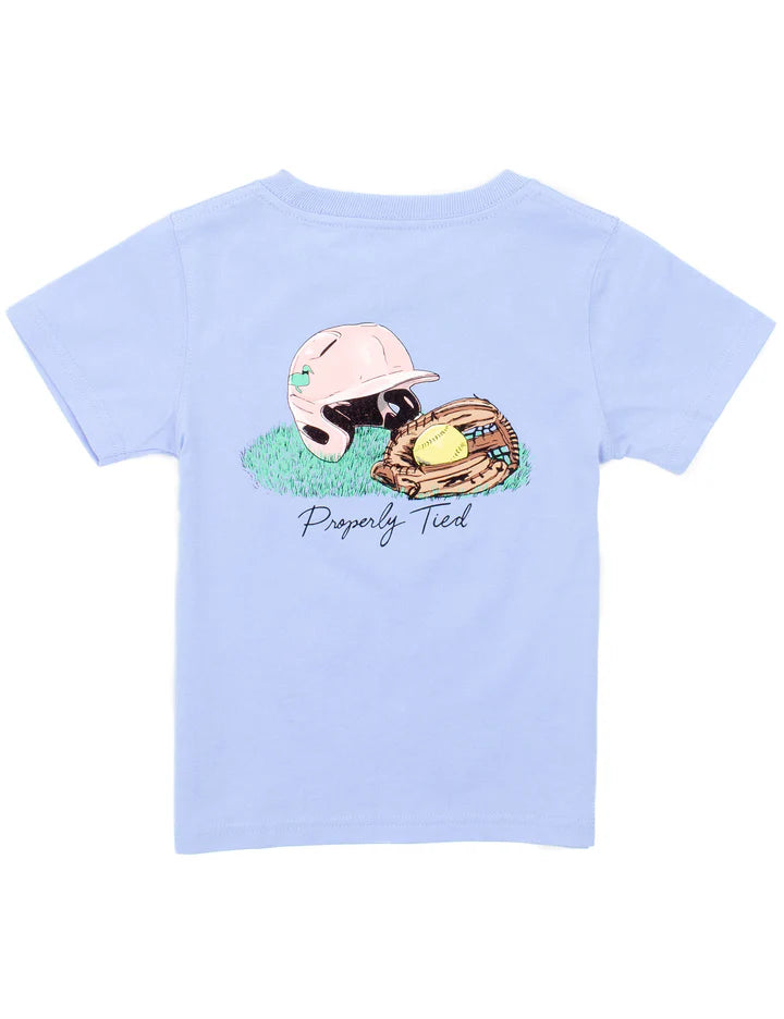 Light Blue Softball Tee