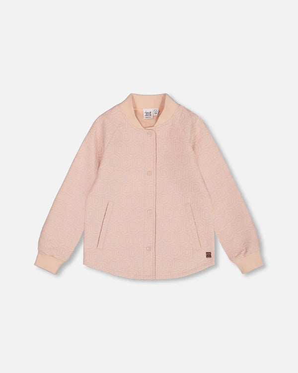 Pink Quilted LS Overshirt