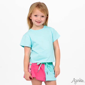 Pinks & Blues Color Block Short