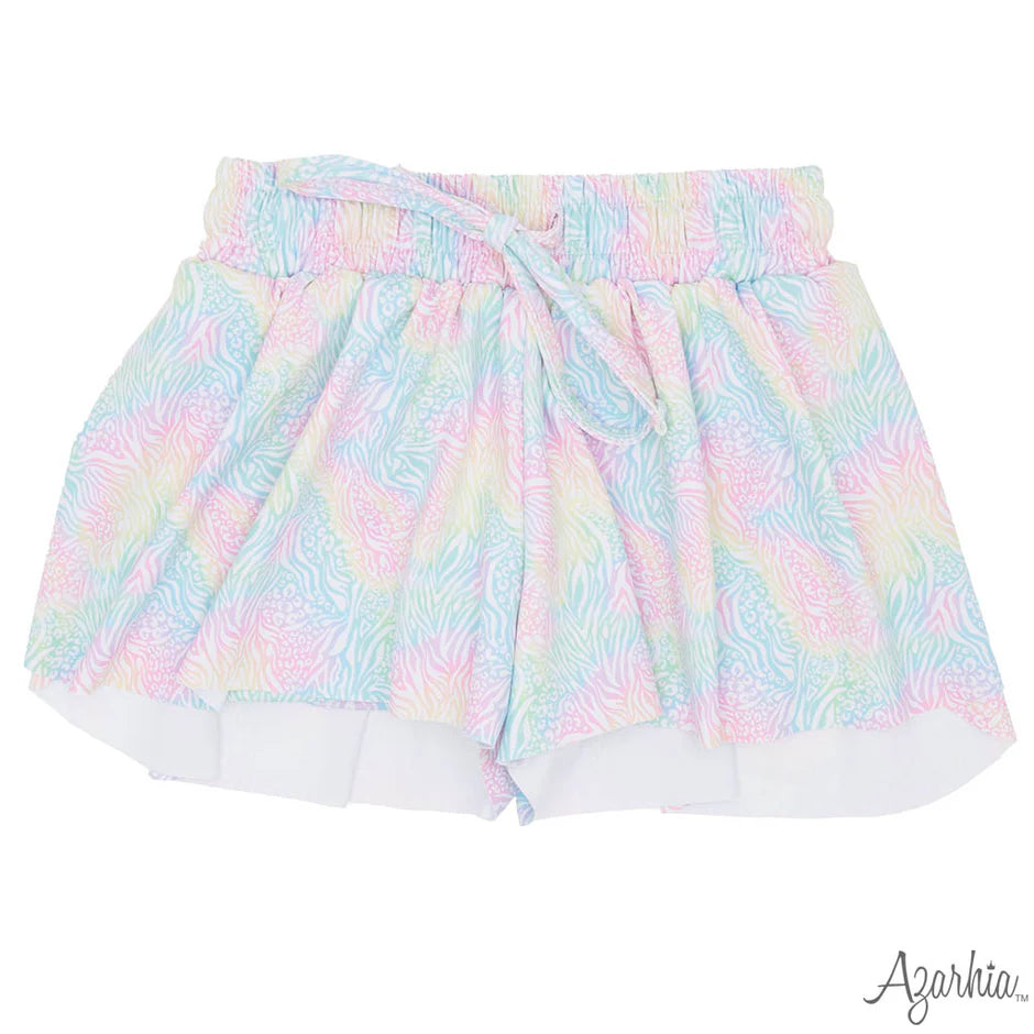 Zebra Rainbow Butterfly Shorts