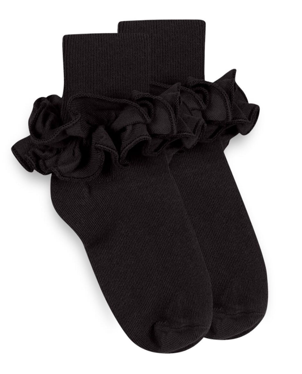 Black Misty Ruffle Socks 02143
