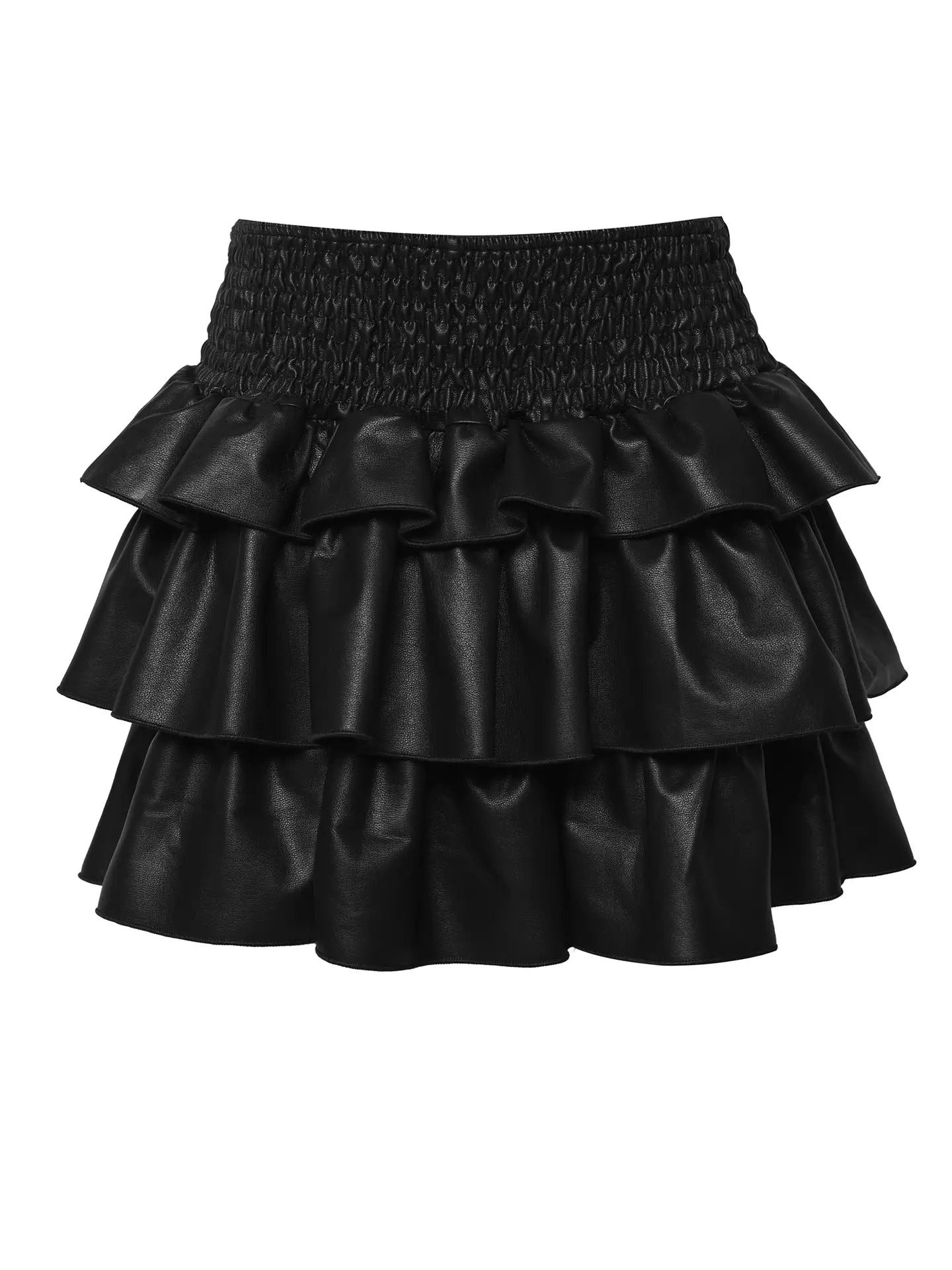Black Vegan Leather Skirt
