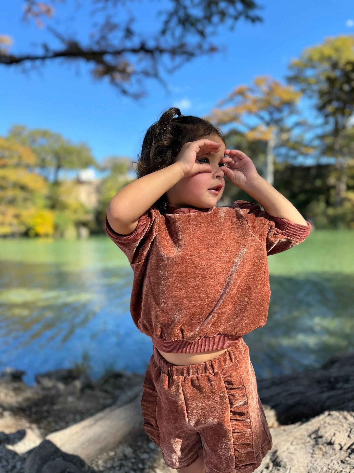 Rust Paisley Shorts