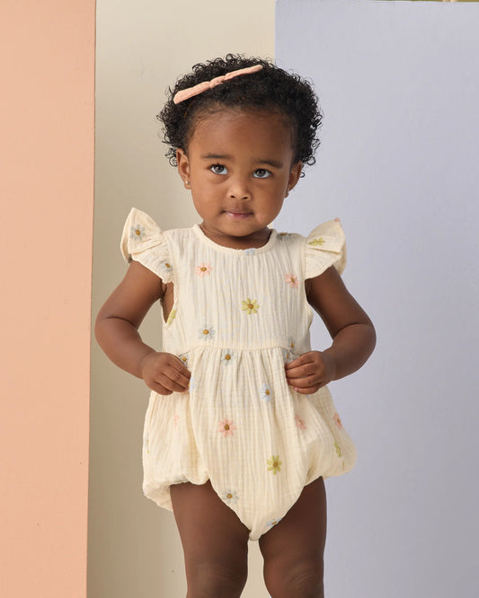Amelia Romper Embroidered Daisies