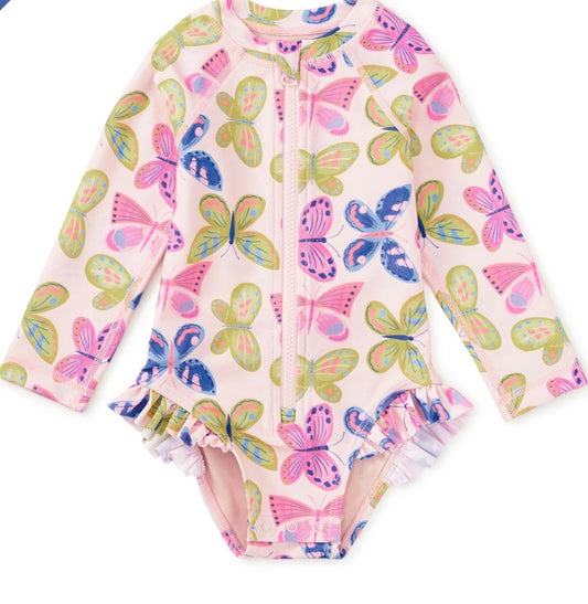 Flutter Fiesta Rash Guard Baby Swimsuit