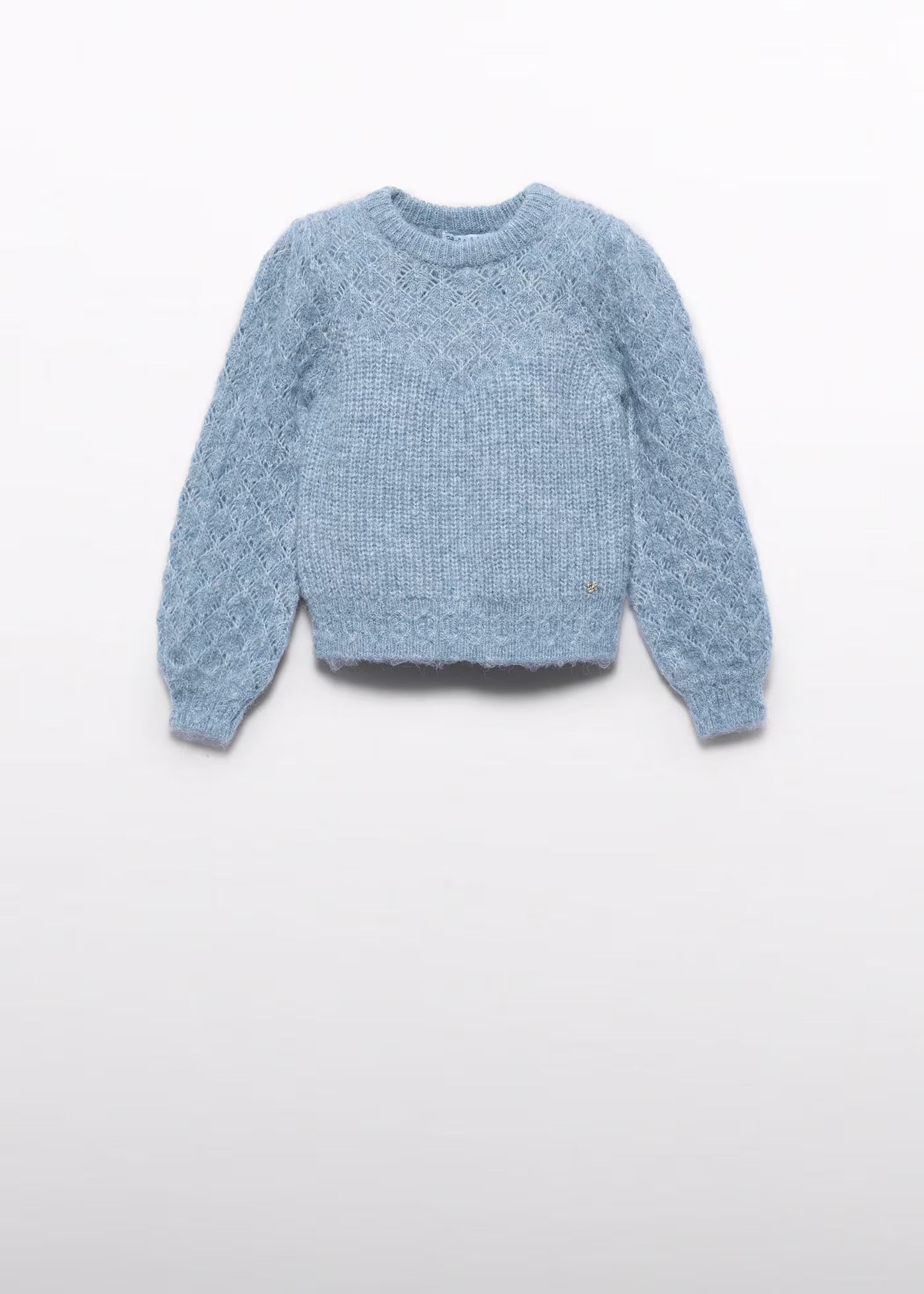 Light Blue Openwork Sweater