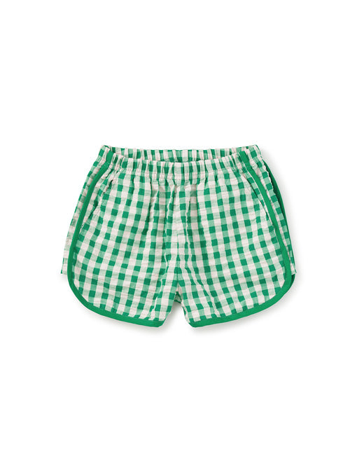 Garden Party Check Woven Dolphin Shorts