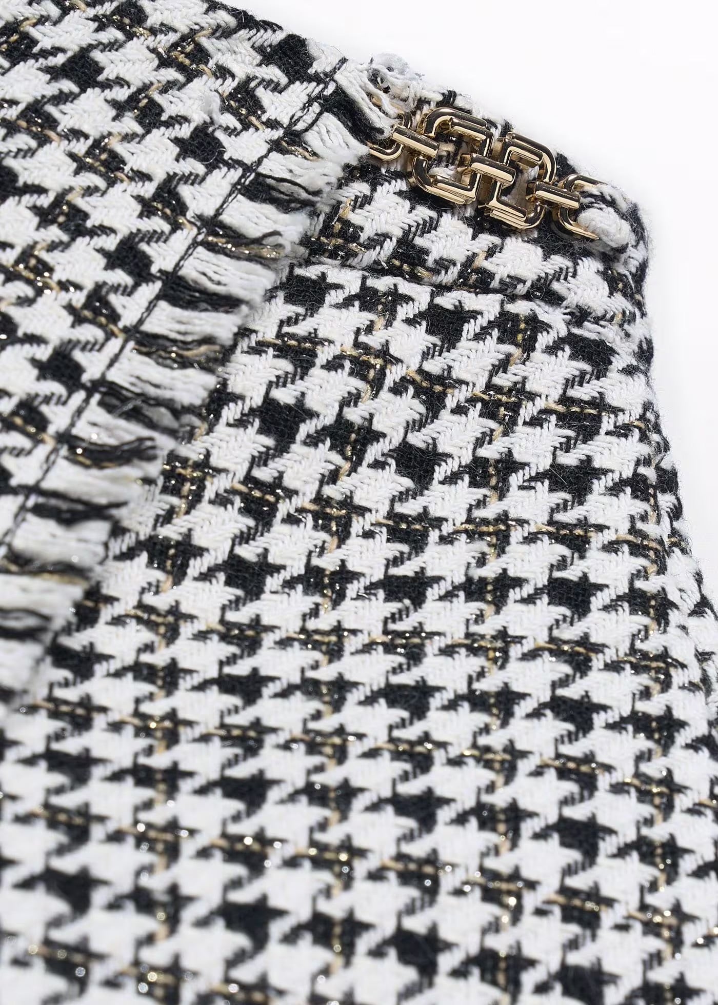 Black Houndstooth Skort