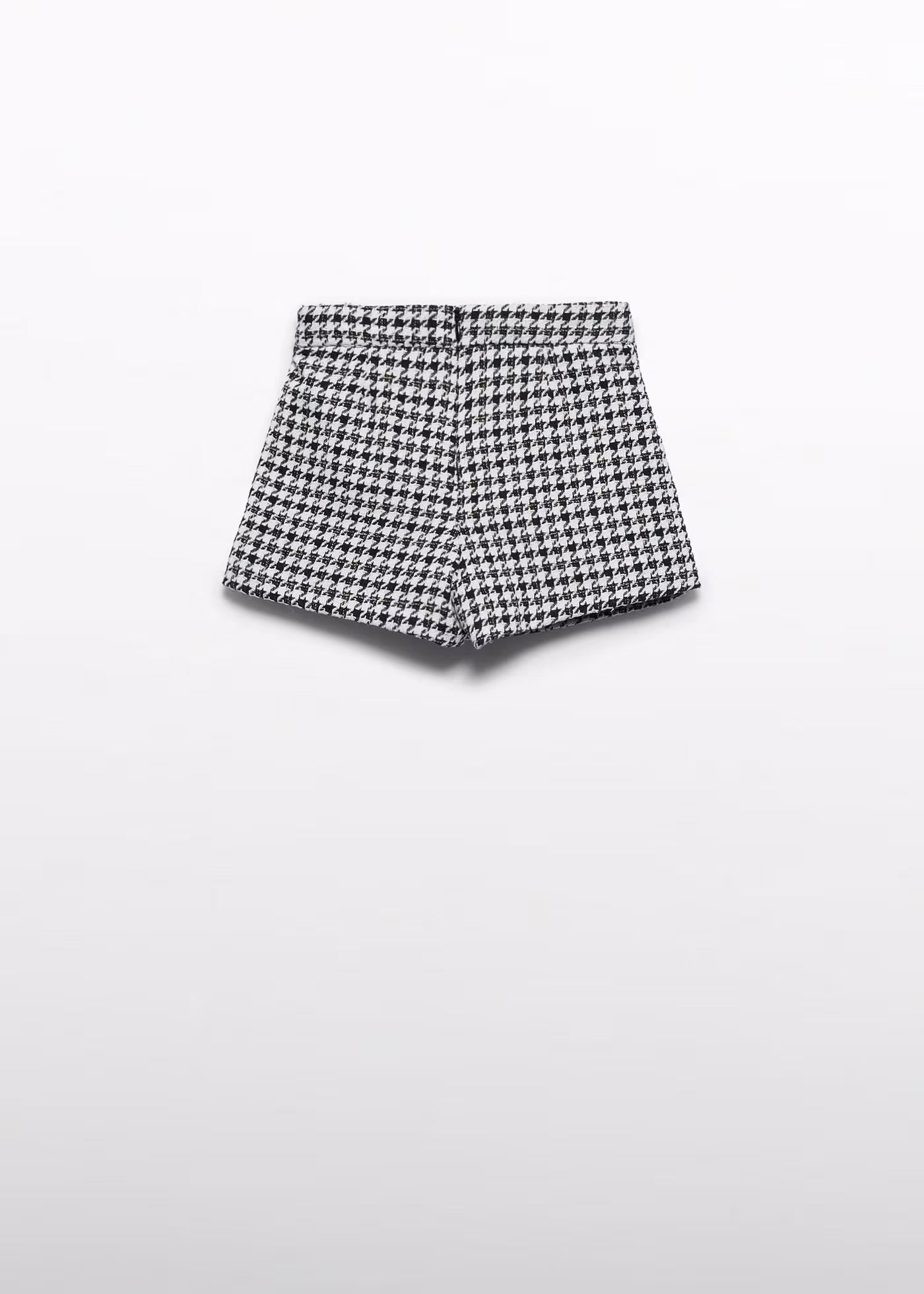 Black Houndstooth Skort