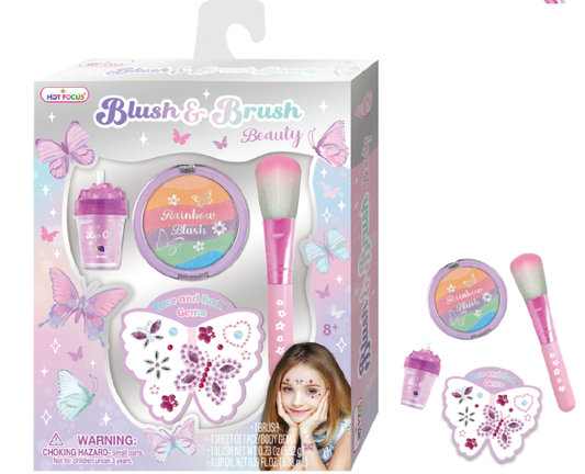 Tie Dye Butterfly Blush & Brush