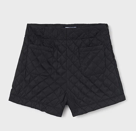 Black Quilted Shorts