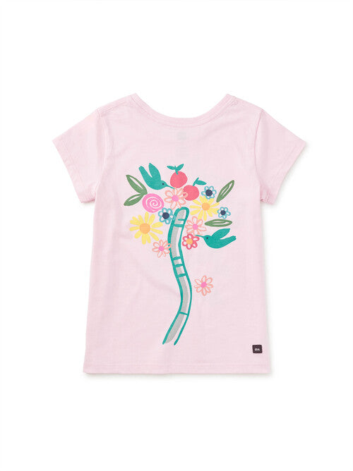 Pink Lady Flora & Feline Double-Sided Graphic Tee