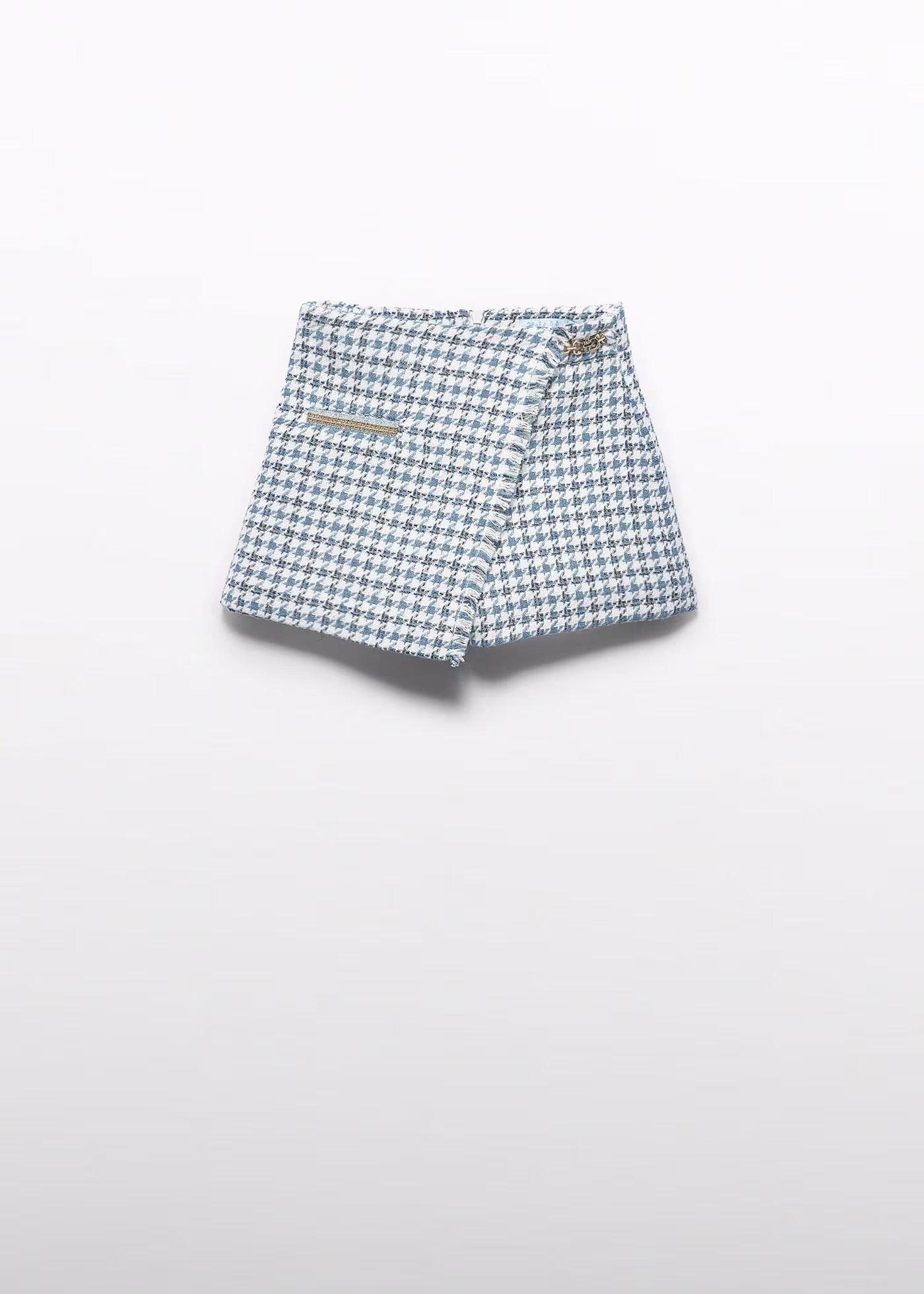 Blue Houndstooth Skort