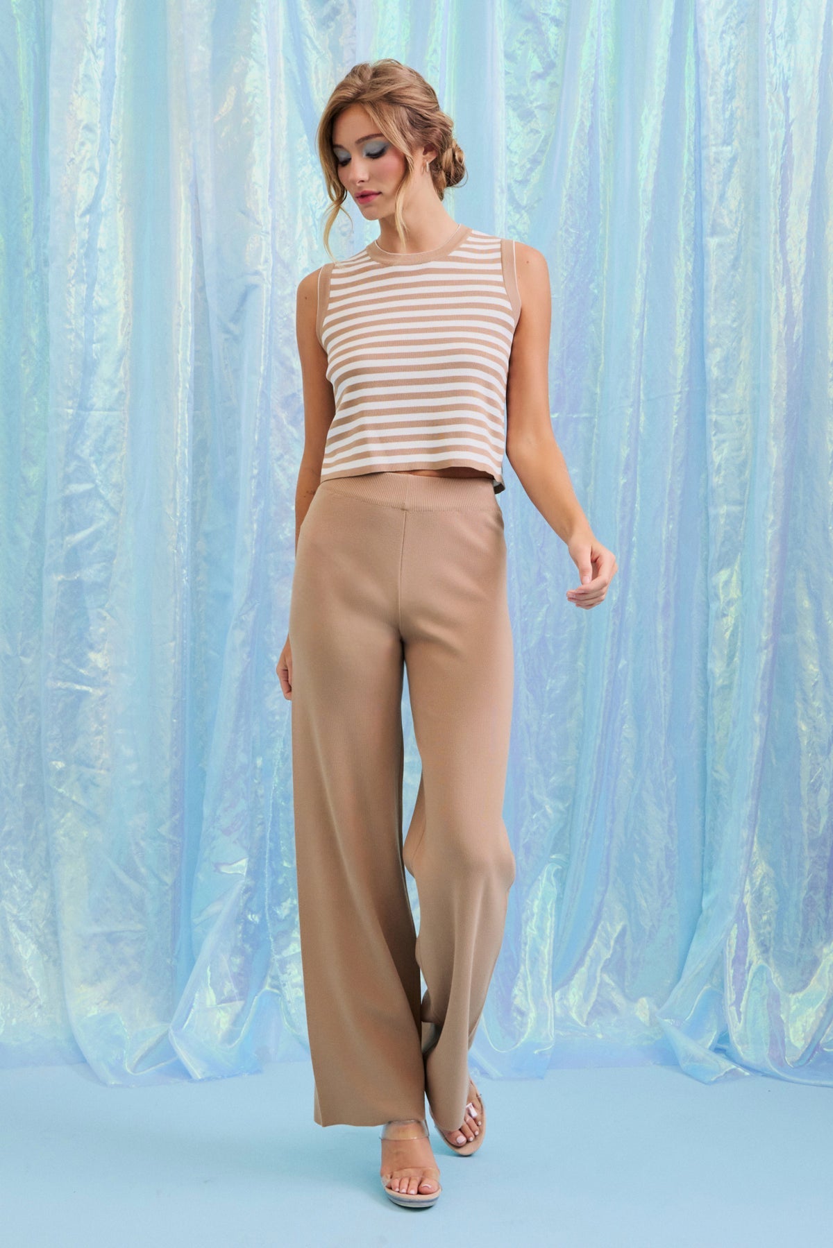 Yours Now Mocha Stripe Set