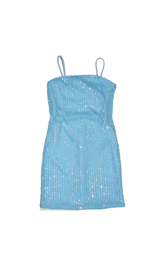 Blue Sequin Dress