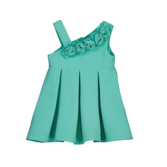 Aqua Crepe Dress