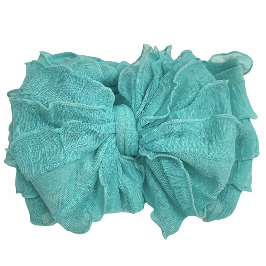 Cool Mint Messy Bow