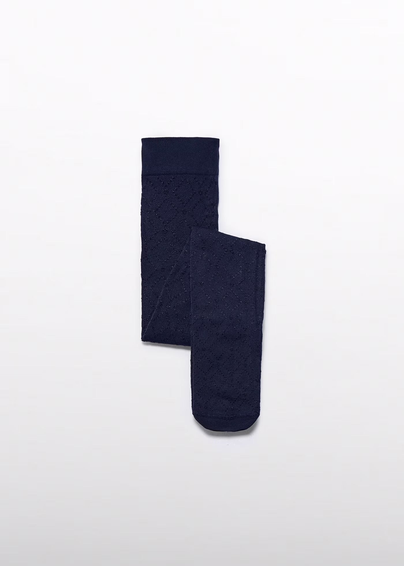 Navy Jacquard Tights