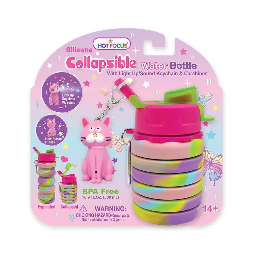 Collapsible Water Bottle, Tie Dye Butterfly