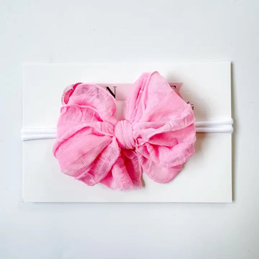 Bubblegum Skiny Mini Ruffled Headband