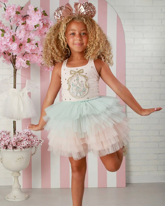 Castle Dress | Blush / Aqua