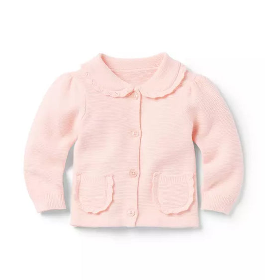 Baby Pink Scalloped Cardigan