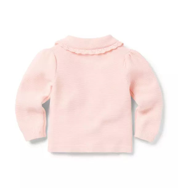 Baby Pink Scalloped Cardigan