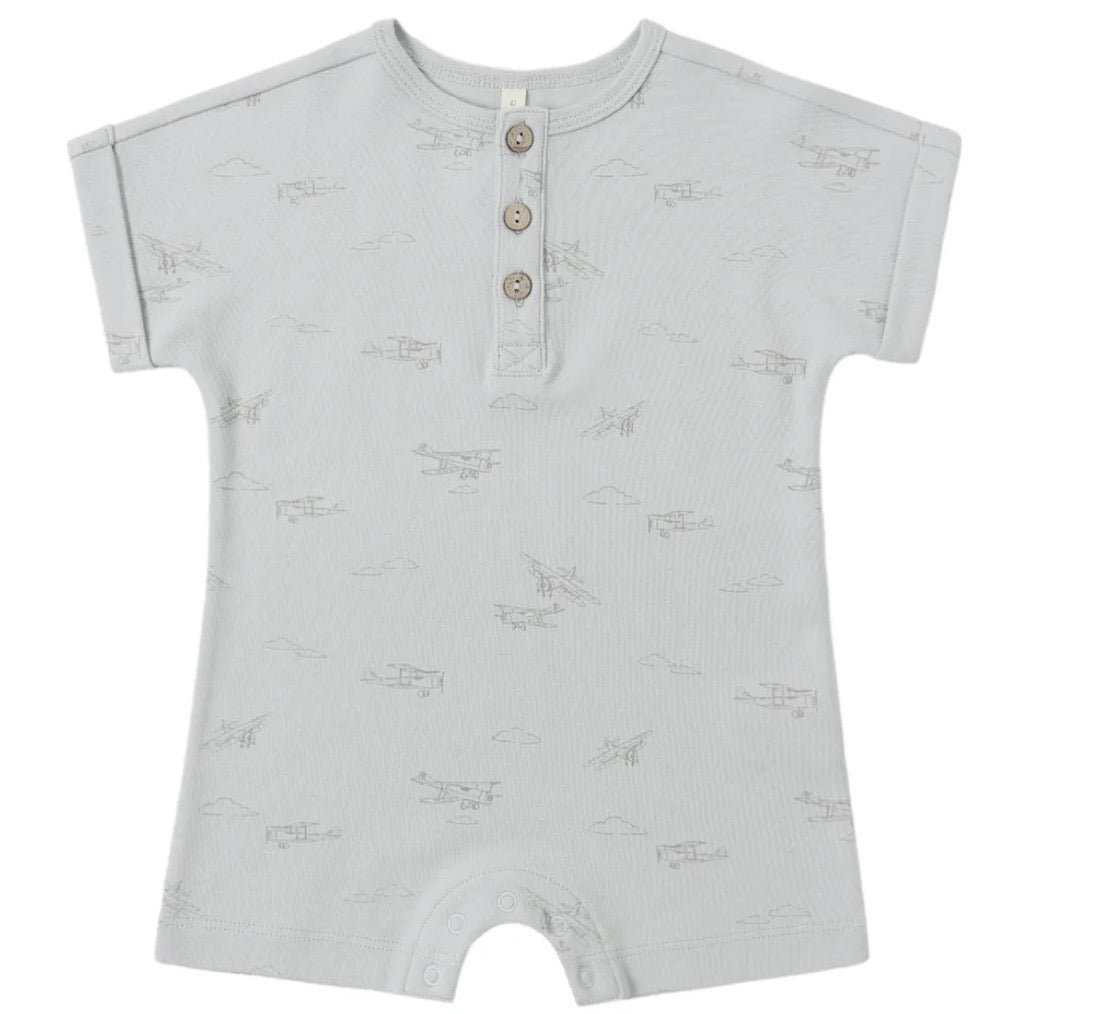 Airplanes Short Sleeve Romper