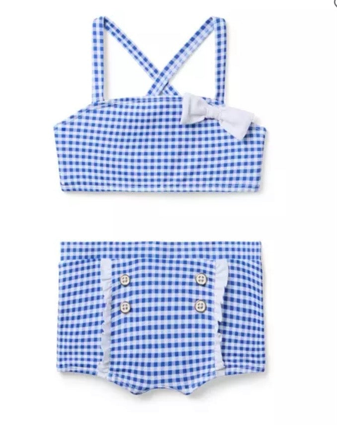 Blue Gingham Swimsuit