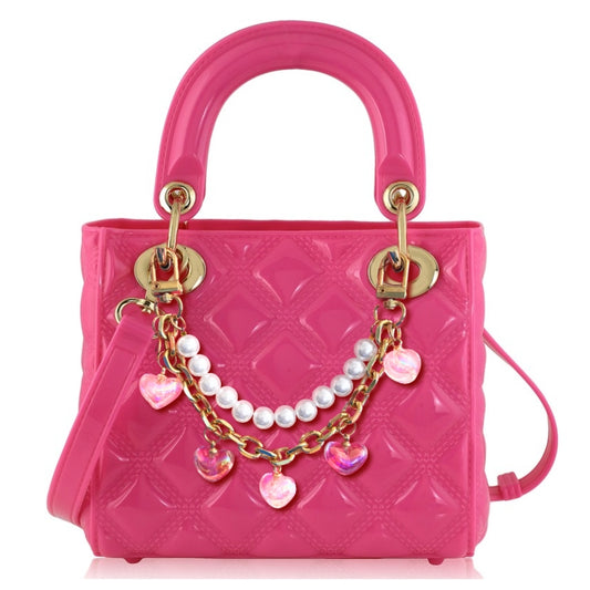 Flamingo Pink Heart Purse