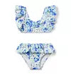 White & Blue Floral Sweetheart Swim