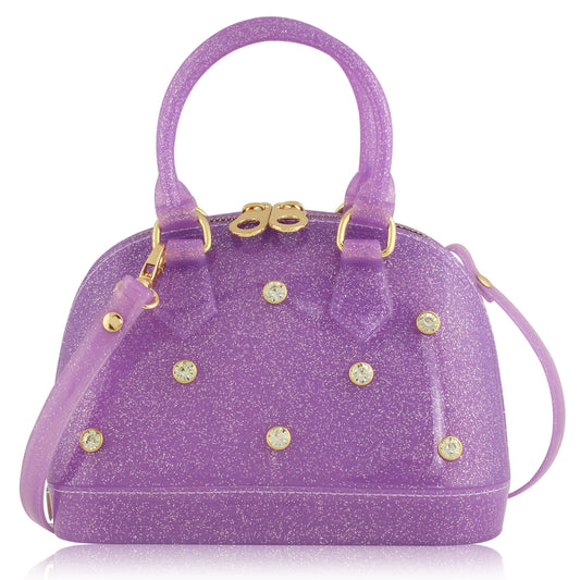 Purple Sparkle Rhinestone Purse