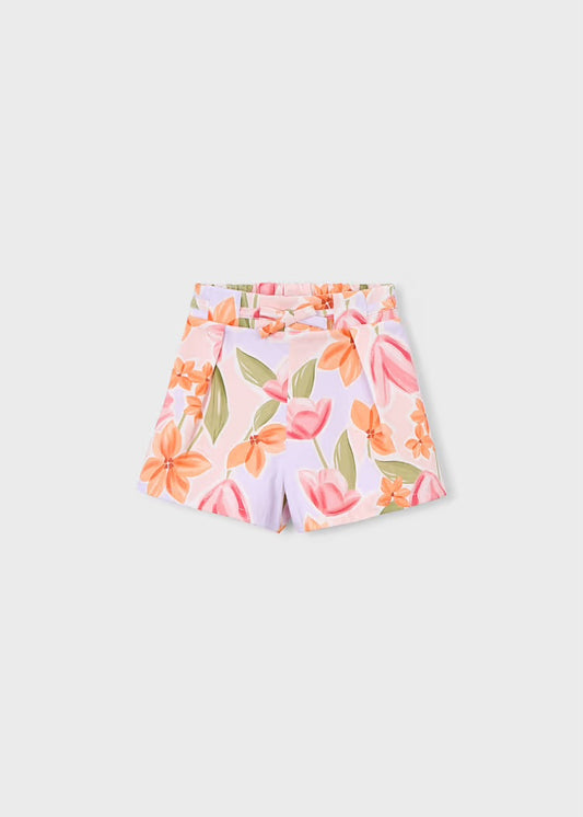 Pleated Blossom Printed Skort
