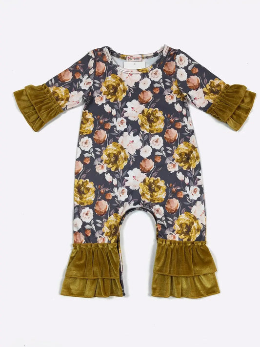 Golden Blossom Romper